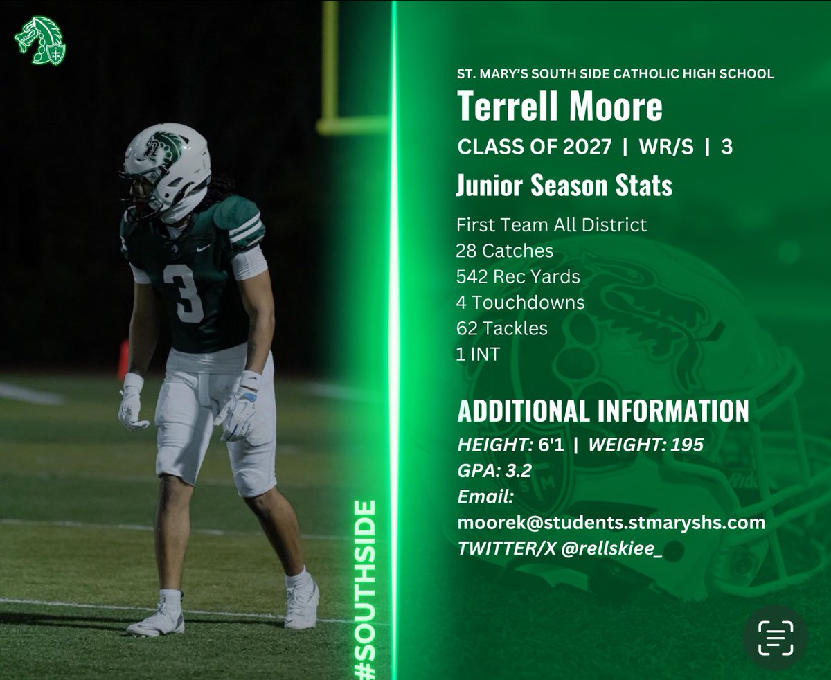 ChrisBrooks83's tweet photo. @kingstonnnnn3x @DarriusSmiley72 Terrell Moore @rellskiee_ 
S/WR
C/O 2027
Hudl - https://t.co/YD8zPlzZwu https://t.co/UCrFUhxBKg