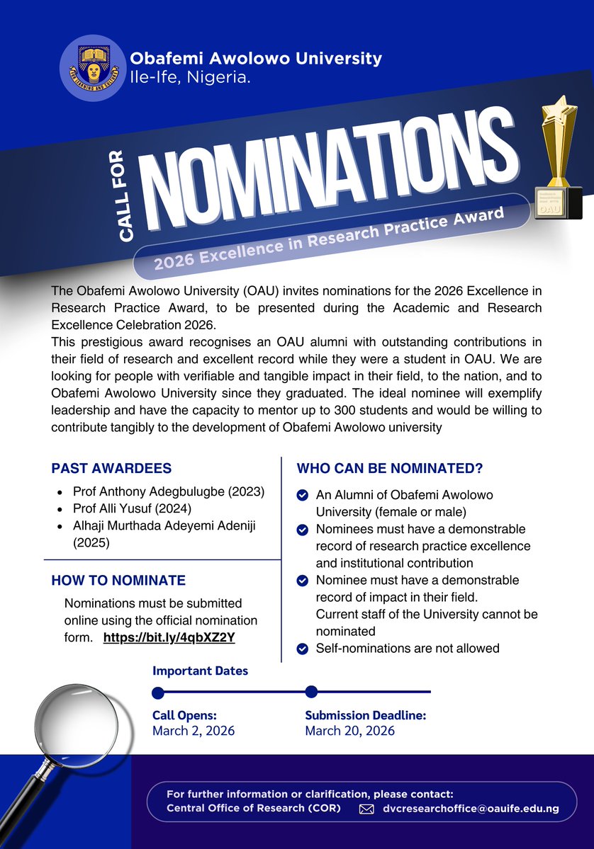 Obafemi Awolowo University_COR tweet media