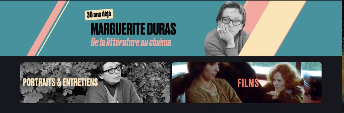 madelen_ina's tweet image. Marguerite Duras : de la littérature au cinéma. L'écrivaine, disparue il y a 30 ans, se dévoile ici : madelen.ina.fr/home #hommage #duras