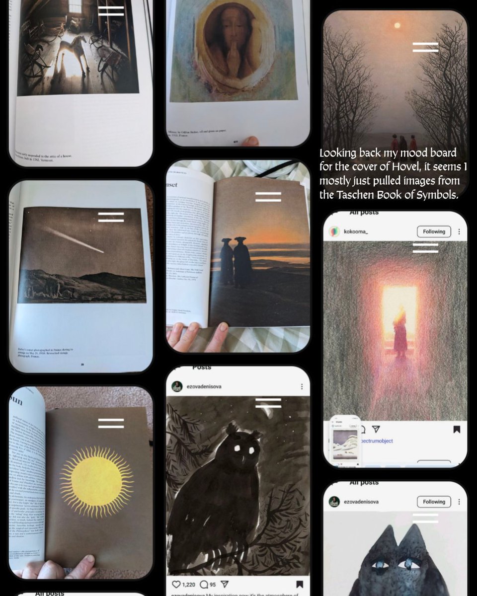 ailsa_writes's tweet photo. I used Pinterest to make a mood board for the potential HOVEL cover that I could easily share with my editor. https://t.co/7n6xkIhAIl