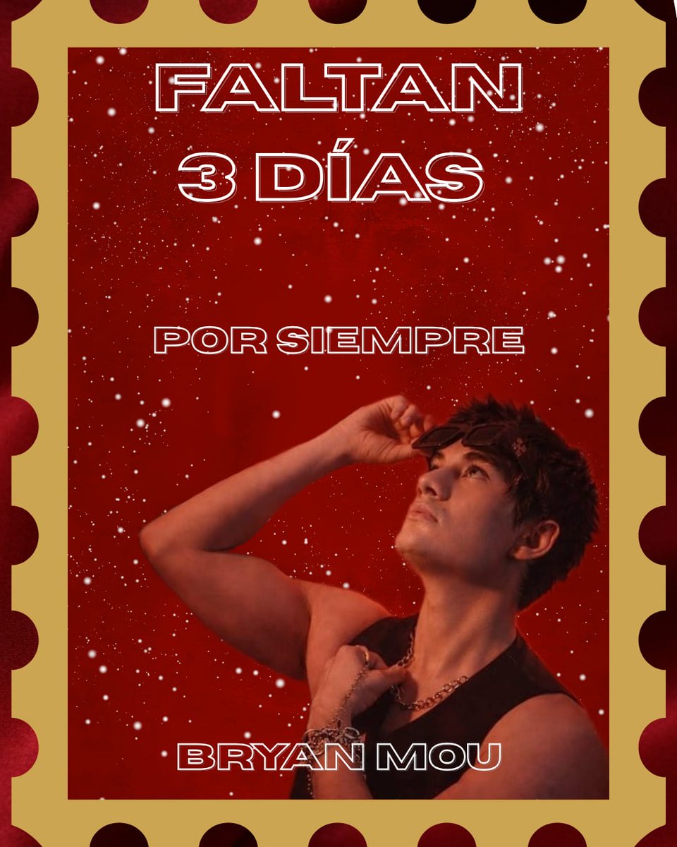 Tan solo 3 días para #PorSiempre !! 🔴

artists.landr.com/por-siempre-br…
<a href="/bryanmouque/">Bryan Mou</a> #BryanMou