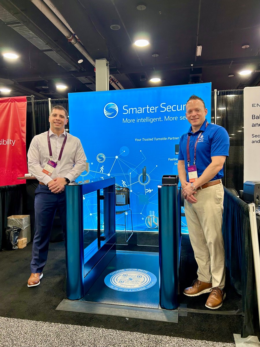 smartersecurity's tweet image. Attending Momentum by illumia? Come find us at Booth #518! CodySt. John and "Turnstile" Christopher Odom will be demoing our Fastlane® Glassgate 150 Plus turnstile integrated with Alcatraz's Rock X — a seamless combo of intelligent security.
#EntranceControl #AccessControl