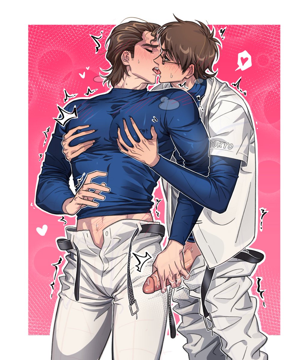 🔞🔞🔞
*commissioned by me     
#ダイヤのA 
#御クリ 
#미유크리 
#御幸一也 
#滝川・クリス・優