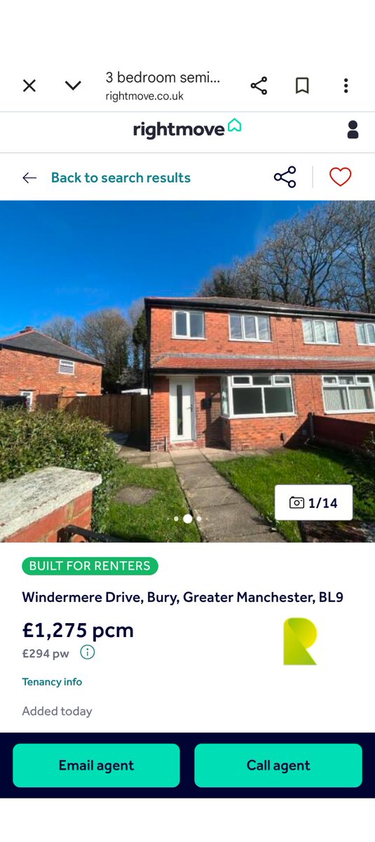 eaevans1990's tweet photo. Previous tenants paid £560 and were section 21'd now the rent now is double. This property also floods annually. @rightmove checkout the false advertising courts say 2 bed and a box you say 3 bed. @BuryCouncil this should be stopped. https://t.co/jlqkFQsSVw