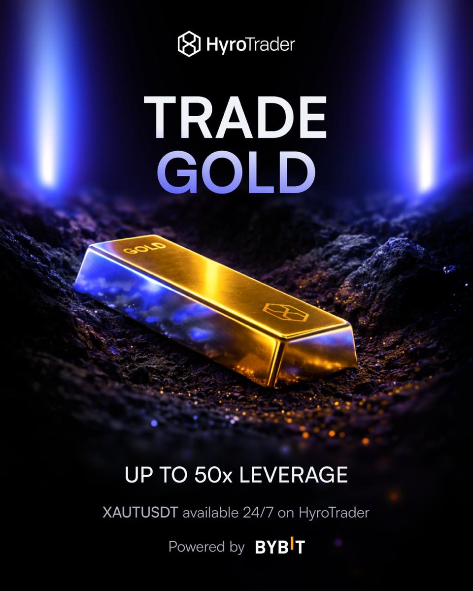 Most prop firms hand you $BTC and $ETH and call it sufficient coverage,

but because HyroTrader integrates directly with Bybit rather than running on a simulated environment,

You get access to everything Bybit offers, including $XAUTUSDT on funded capital.

CODE: HEISENBERG