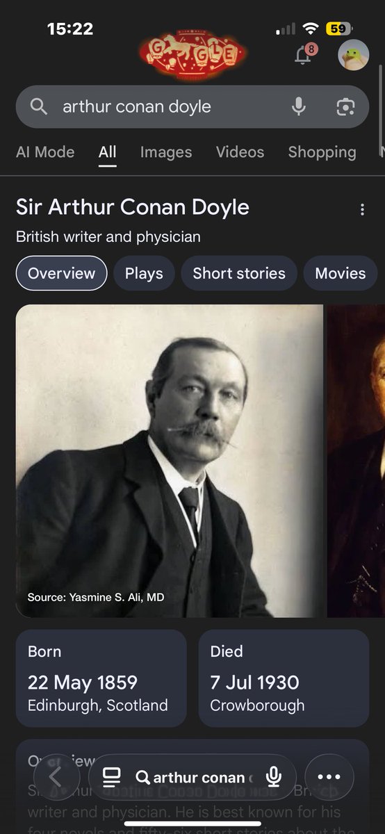 starlostlix's tweet photo. bsd 129.5 spoilers 

yeah i think this is so definitely arthur conan doyle guys and it seems they're likely inspire by the 'john watson writes as ACD' theory considering the outfit and cane are very watson-esque https://t.co/iQ4ezCbSvv