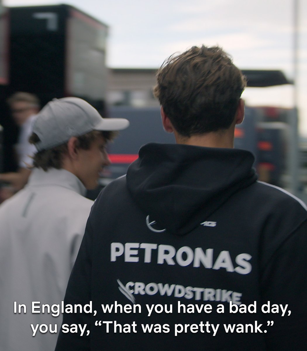 NetflixUK's tweet photo. George teaching Kimi only the absolute essentials of the English language. https://t.co/FkERn6ihTs