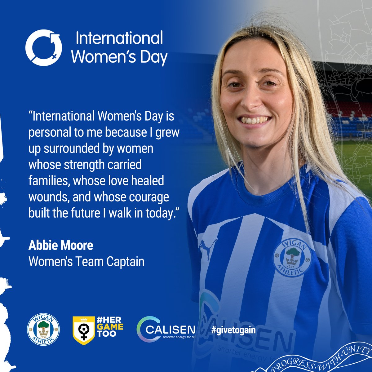 Latics_Women's tweet photo. The Captain shares her story. 💭

#wafc 🔵⚪️ | #GiveToGain
