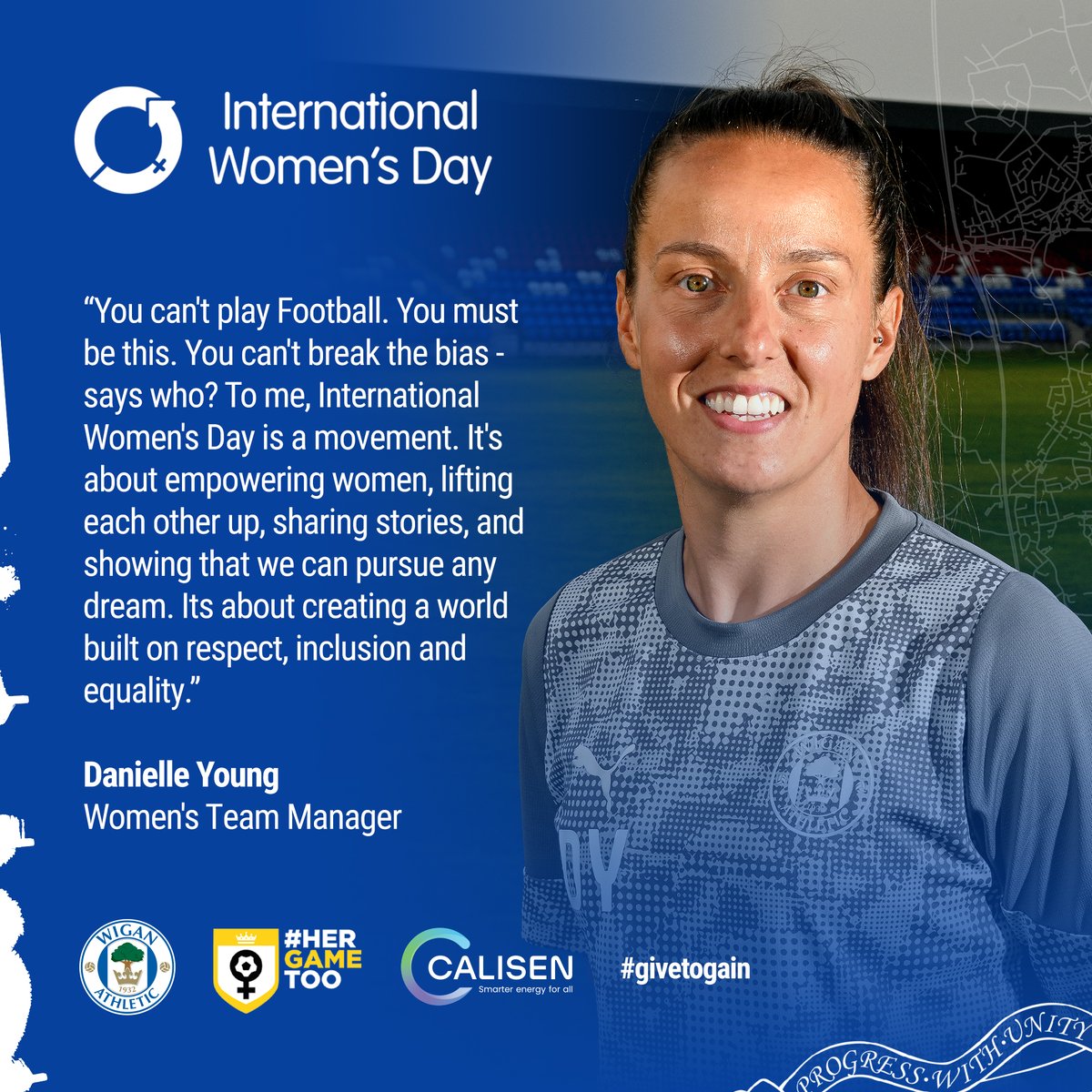 Latics_Women's tweet photo. 💙 Our mini-series continues with the Gaffer. 

#wafc 🔵⚪️ | #GiveToGain