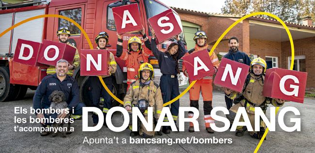 bomberscat's tweet photo. Acosta't a @donarsang i medul·la òssia de la mà dels bombers i bomberes de la Generalitat #BombersambCor #Bomberscat i el Banc de Sang i Teixits: arriba la 12º campanya de recollida i actes lúdics i solidaris. Nota de premsa 👇

https://t.co/Fp6DyyDden https://t.co/HihnGG8VtE