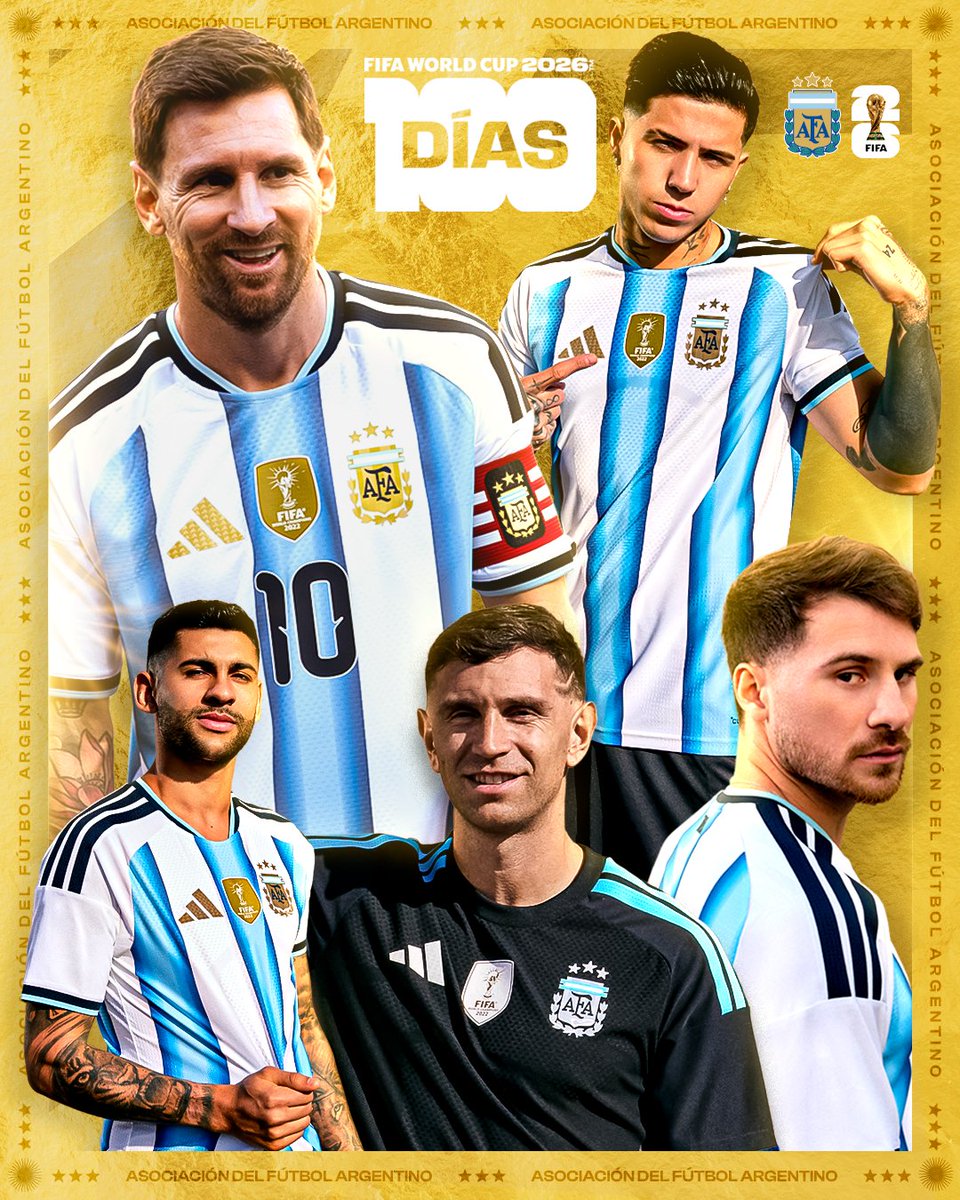 ¡Faltan 100 días para ir en busca de otro sueño 🏆!

Los campeones del mundo nos volvemos a ilusionar 💪

#VamosArgentina 🇦🇷