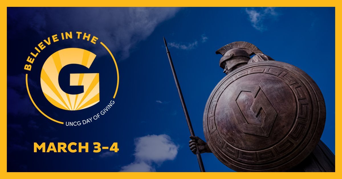 uncgspartans's tweet photo. Believe in the G starts NOW 💛💙

This is your chance to support Spartan Athletics and directly invest in the student-athlete experience.
Every gift makes an impact. Every donor moves us forward.

Make your gift today:
🔗 https://t.co/qOi73ojTvd
#BelieveInTheG #letsgoG https://t.co/qGDki2mAIA