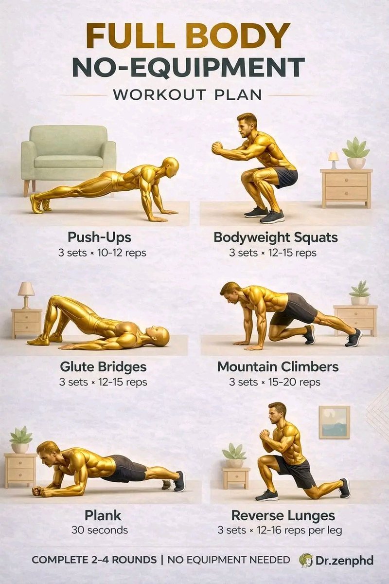 Full body workout No equipment 💪