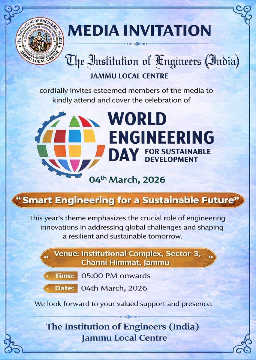 The Institution of Engineers (India), Jammu Centre tweet media