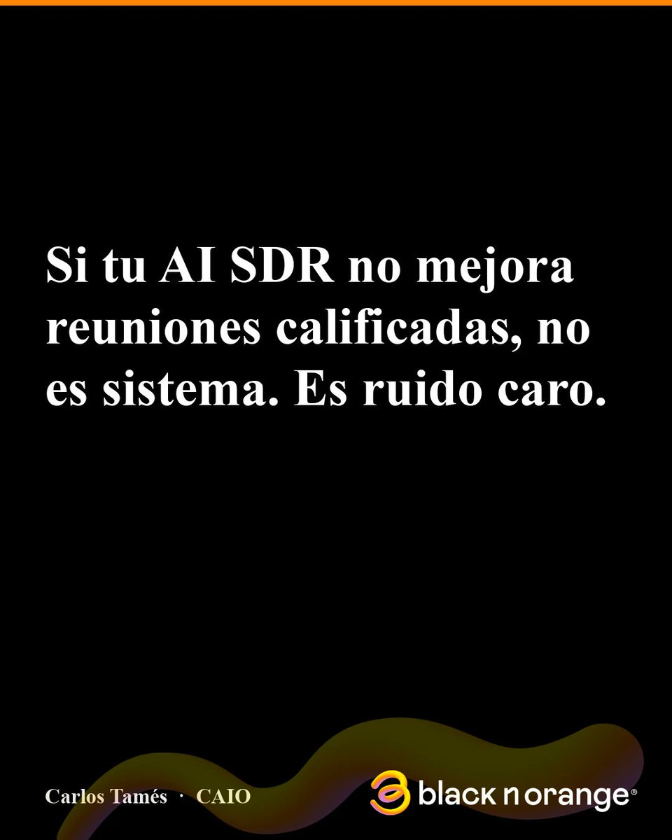 carlostamesm's tweet photo. AI SDR para B2B en 2026: el problema no es mandar más correos. Es conseguir reuniones calificadas.

Después de analizar señales recientes (Reddit, YouTube y web), este es mi Top 5 para equipos B2B:

1) Clay (+Claygent)
Ideal para research/enrichment y personalización profunda por cuenta.
Gran opción si priorizas precisión sobre volumen.

2) https://t.co/o9OOOT1M2B (RegieOne)
Fuerte para orquestar secuencias outbound en equipos comerciales con proceso claro.

3) Artisan (Ava)
Apuesta por automatización end-to-end.
Funciona mejor con supervisión humana al inicio.

4) HubSpot + Breeze AI + Sequences (stack nativo)
Para nosotros, esto tiene mucho sentido: CRM, automatización y contexto de cliente en una sola operación.
Menos tool sprawl, más trazabilidad de pipeline.

5) Stack custom (Lindy + automatizaciones + CRM)
Flexibilidad total para agencias que quieren ventaja propia y playbooks personalizados.

Mi take (sin humo):
Hoy gana el modelo híbrido:
AI para research + personalización + ejecución,
humano para estrategia + calificación + cierre.

Si tu AI SDR no mejora qualified meetings y pipeline quality, no es sistema. Es ruido caro.

#B2B #AISDR #HubSpot #Ventas #RevOps #MarketingB2B