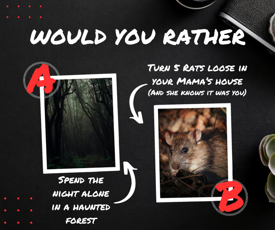 streambeacontv's tweet photo. C: I become the ghost in the haunted forest *because* I did that to my Mama. 😬🫣

#streambeacontv #beacontv #wouldyourather https://t.co/S4cYrO4wiv