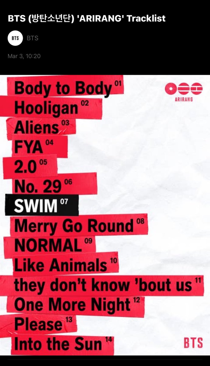 NephFelix's tweet photo. And we’re ready to party. 
#BTS ’ ARIRANG track list is out. https://t.co/BJZzitlnFX
