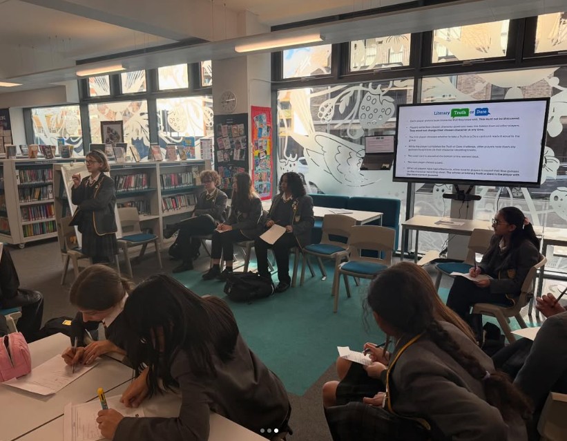 HawiLibrary's tweet photo. It's World Book Week! Yesterday, the students played a Literary Truth or Dare game featuring their favourite book characters. It was amazing to see them impersonate their characters and share their passion and knowledge with their friends! https://t.co/bvTYVrVzjk