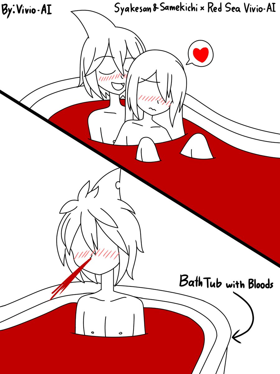 Haris24Ratna's tweet photo. Syakesan (Sal) &amp; Samekichi x Red Sea Vivio-AI From:Wadanohara and the Great Blue Sea with Vivio-AI.🩸🏯🛁💞🔞 #RedSeaVivioAI #Syakesan #Samekichi #WadanoharaandtheGreatBlueSea #RedSea #NormalEnd1 #Nakeds #Sex https://t.co/31bRbwpou9