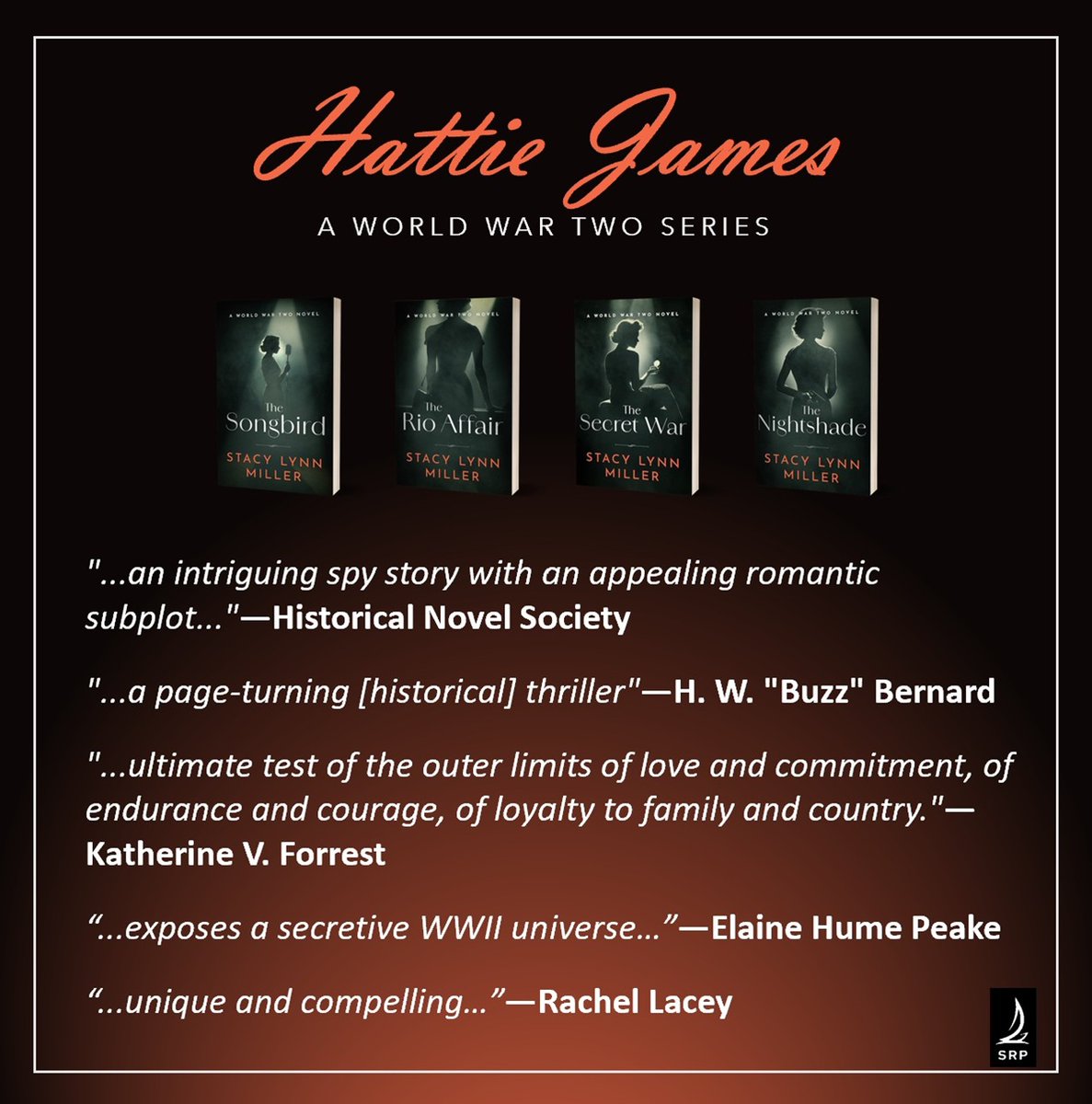 Readers are hooked on the Hattie James Series.

Nightshade releases on March 17th.

#nightshadebook #hattiejamesseries #historicalfiction #WWIIFiction #SpyThriller #sapphicfiction #newbookrelease