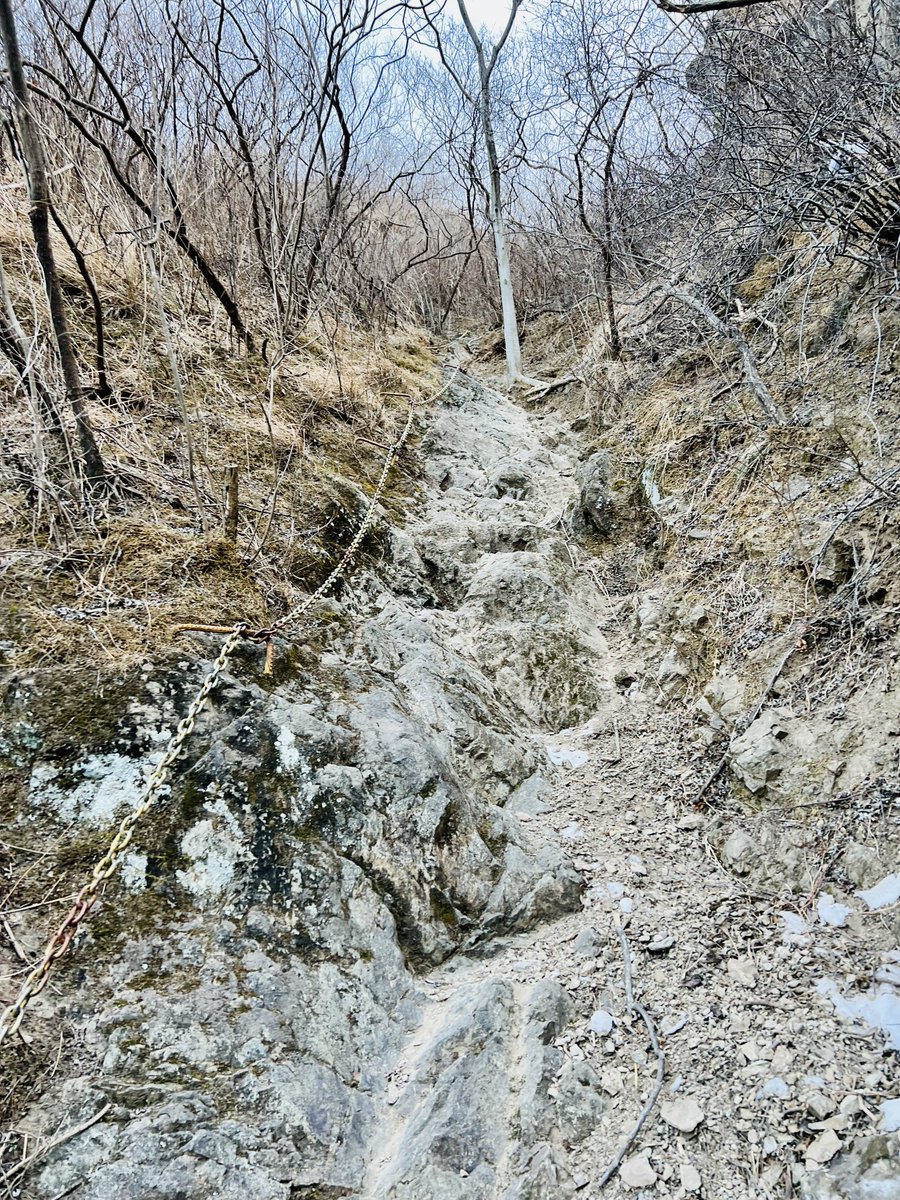 rarefiedgas's tweet image. Frozen #creek in the #valley   #Icefall #mountains #hiking #outdoors 

Climbing up the steep #cliff by holding onto the iron #chain 3/