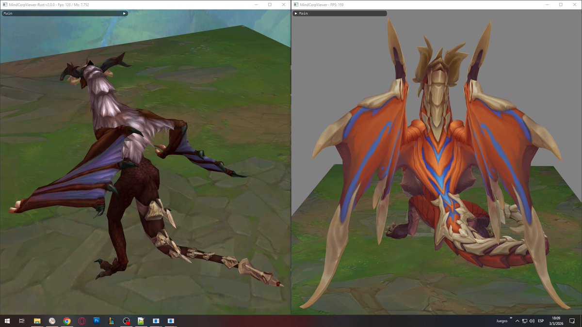 Boneclaw Shyvana Model Comparison Old vs New Human and Drake