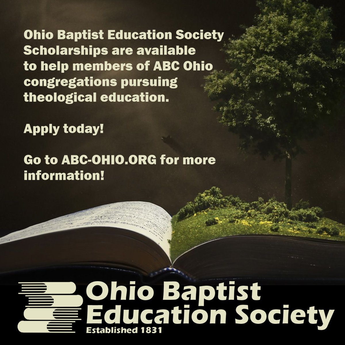 ABCofOhio's tweet photo. The Ohio Baptist Education Society provides scholarships to members of ABC Ohio congregations who seek master’s level theological degrees. We also offer one scholarship per year to a student pursuing a DMin degree. Find out more!
https://t.co/85zaDQnzep https://t.co/Ln2XWB59X0
