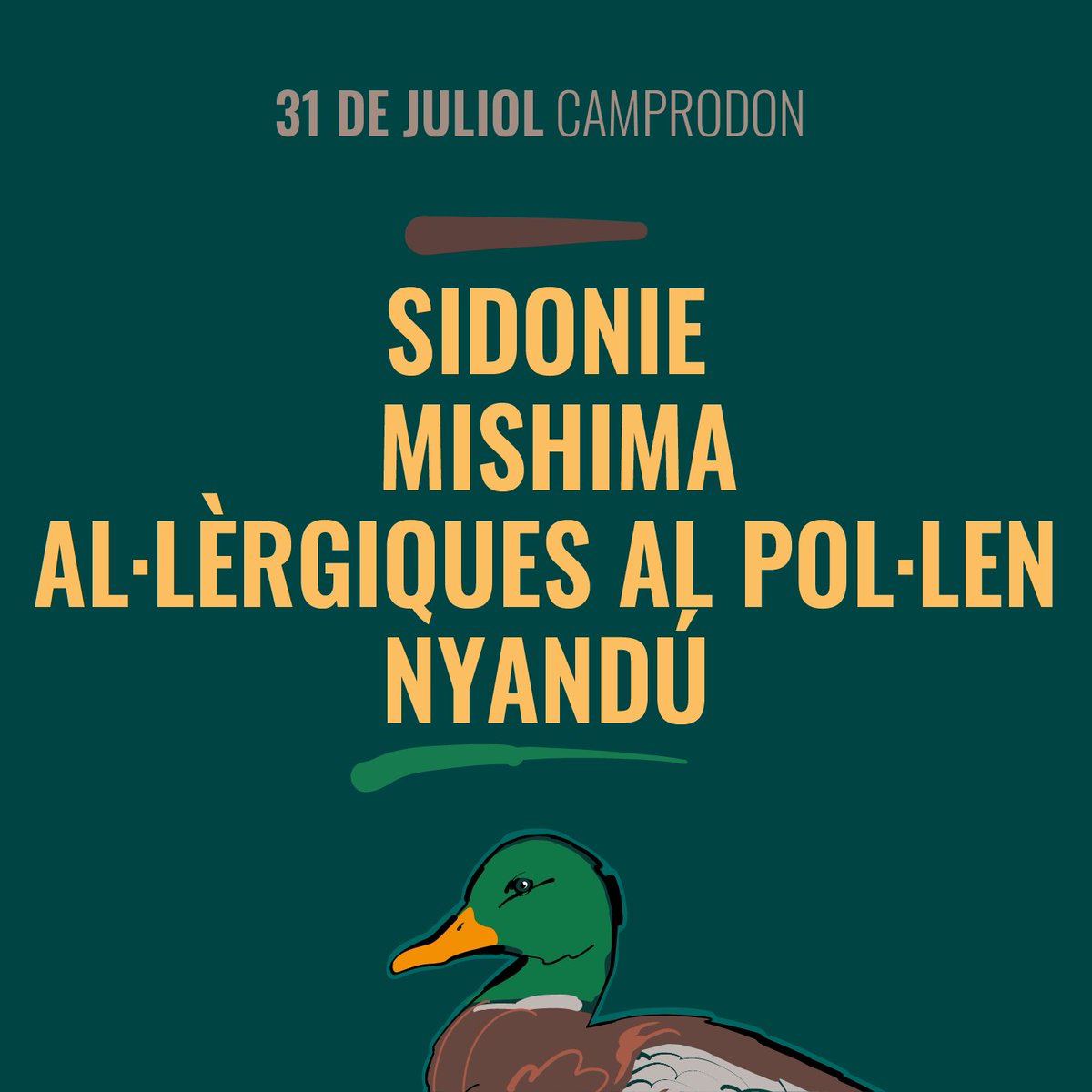 MishimaBCN's tweet photo. Nova data! El 31 de juliol serem al @festmicroclima de Camprodon amb @sidonie_ @alergiquespolen i Nyandú https://t.co/QIMyxeXKuK @finaestampabcn @La_Tornada https://t.co/rOSSnFDlks