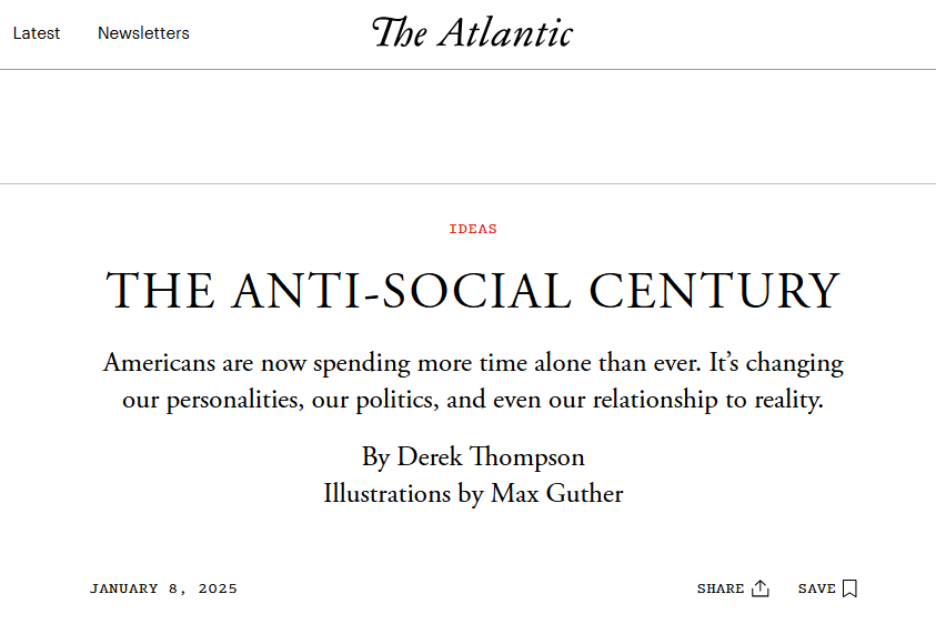 DouglasLFarrar's tweet photo. The Atlantic: Pete Buttigieg moved to MI to be near family and raise his kids, which is actually just résumé-padding disguised as a normal life. 

Also, The Atlantic: Americans need to stop isolating themselves and move closer to their communities.

🤷🏻‍♂️ https://t.co/z4b9yvrkFs