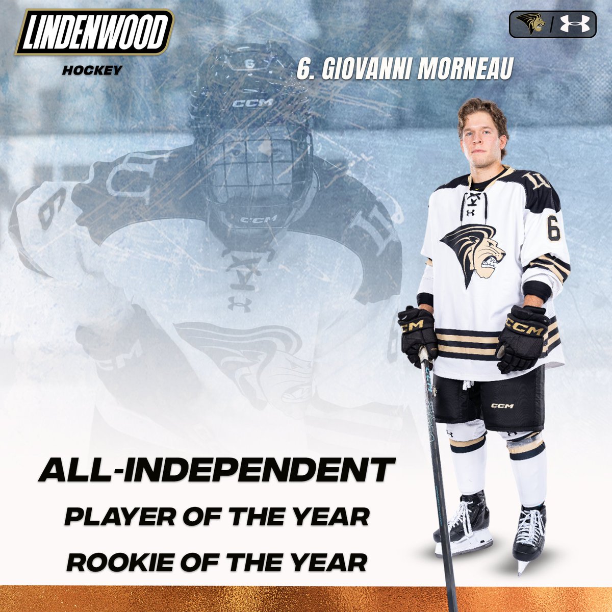 LU_Lions's tweet photo. Giovanni Morneau and Nolan Seed of @LULionsHockey 🦁🏒 have earned All-Independent recognition following their outstanding performances this season. 

Morneau - Player &amp; Rookie of the Year
Seed - Defenseman of the Year

📕 | https://t.co/mRUZTKZdxd

#TheHuntBegins https://t.co/MTKMgebL7g