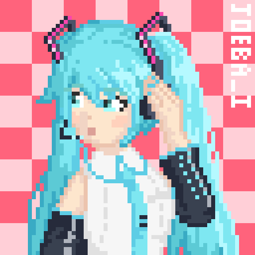 joeba_i's tweet photo. Hot Sunny Michael
#pixelart #aseprite #HatsuneMiku https://t.co/PFnUXfFgGO