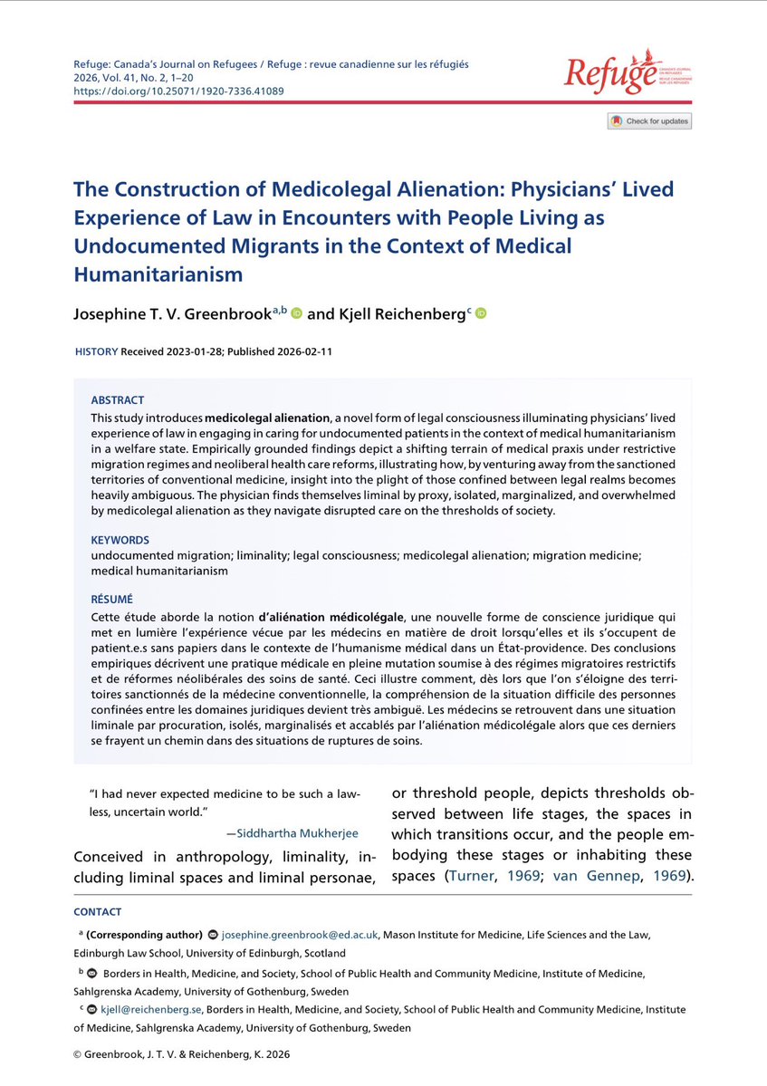 Refuge: Canada's Journal on Refugees tweet media