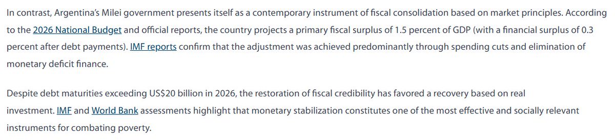 ograu90's tweet photo. @mises Deborah Palma, who debuted on https://t.co/NPumEyNWGh with propaganda for Milei, is taking another opportunity to praise his administration. Instead of denouncing debt slavery, she approves of Milei's work in this area and relies on the criteria of international debt agencies. https://t.co/aAvaxrdsjc