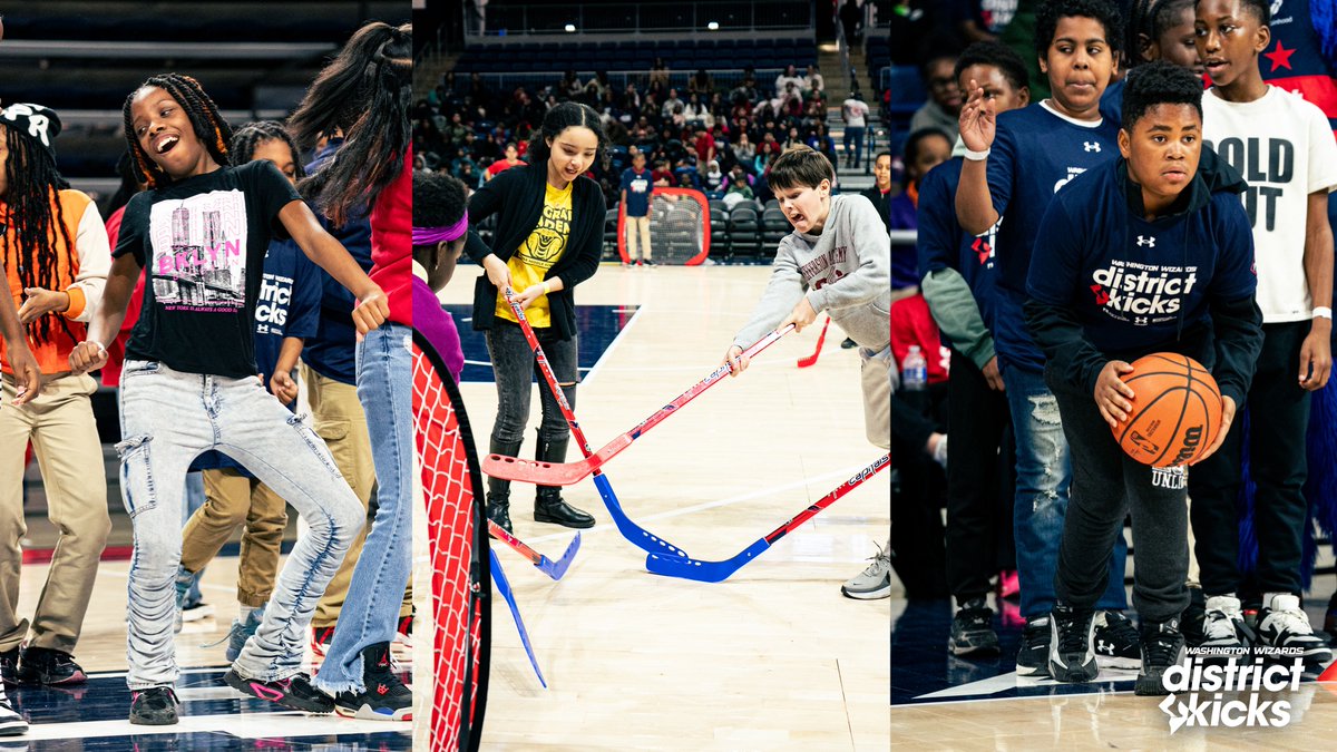 WashWizards's tweet photo. Hoops, dancing, hockey, and a whole lot of energy! 🤩  

#ForTheDistrict | #DistrictOfPlay https://t.co/PFMxlkmQJT