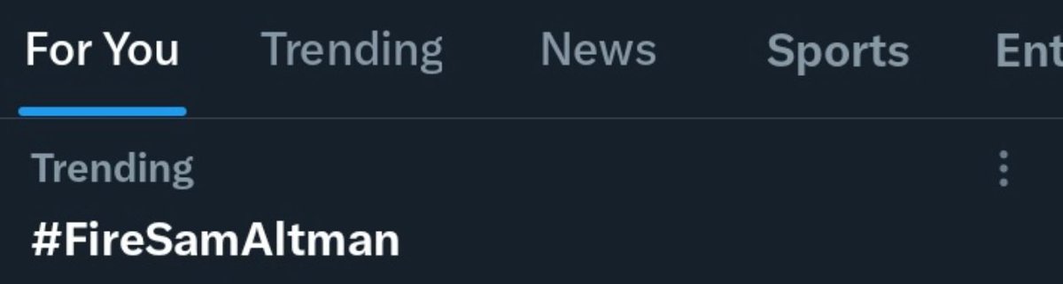 DataChaz's tweet photo. .@Sama trending again

#FireSamAltman https://t.co/sT8hIiXgN0