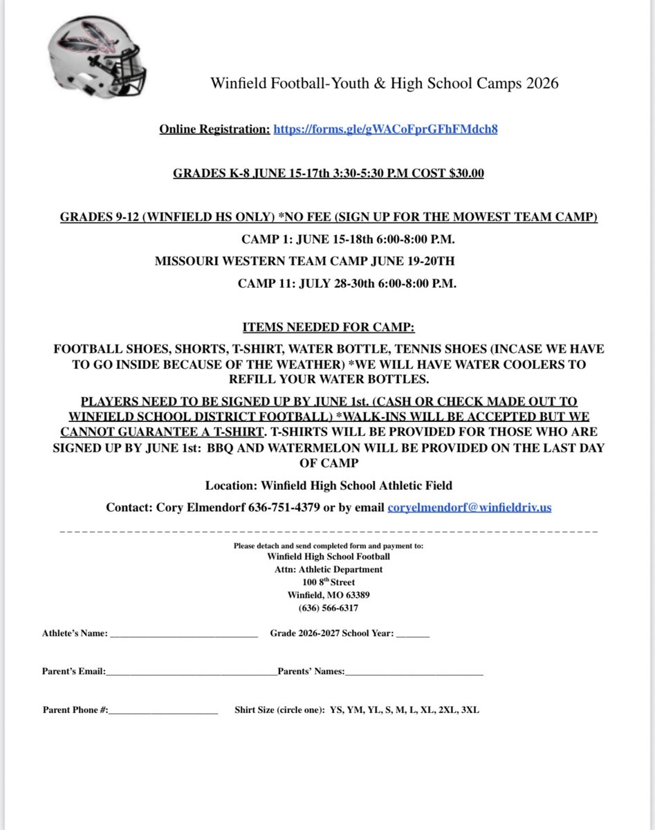 Winfield Football tweet media