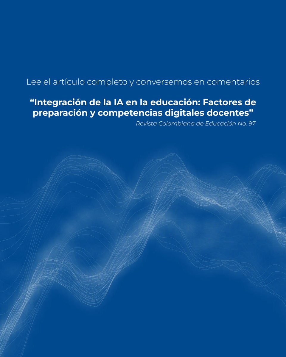 📣 La IA ya transforma las aulas, pero su impacto depende de la formación docente. Este artículo analiza los impulsores y barreras en el desarrollo de competencias digitales del profesorado.

revistas.upn.edu.co/index.php/RCE/…