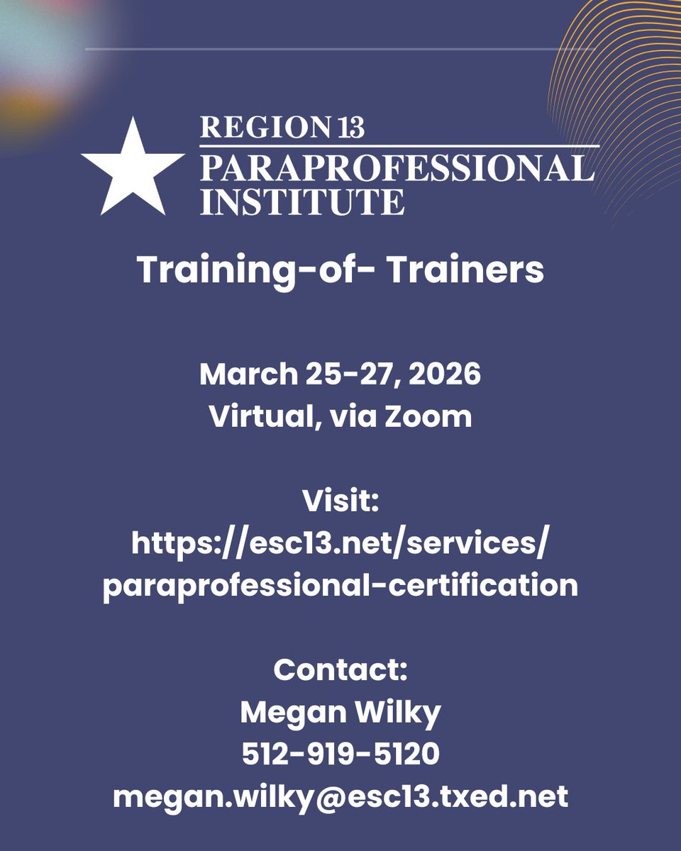 Region 13 Educator Certification Program (ECP) tweet media