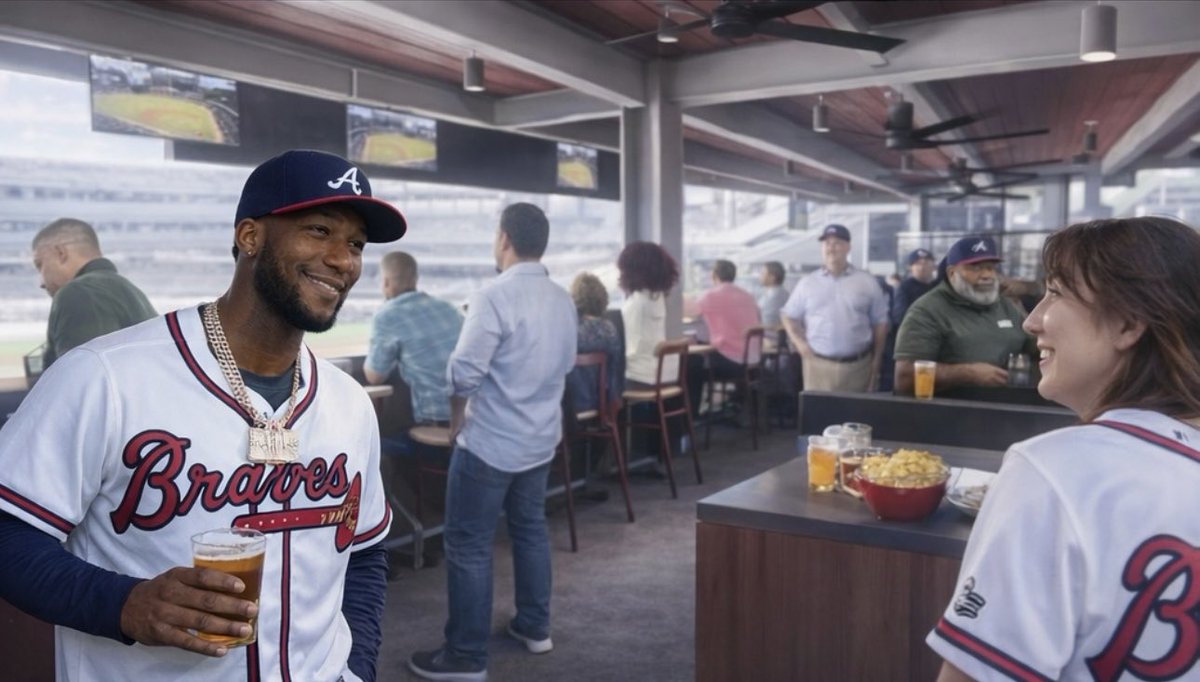 jhunter1031's tweet photo. @Braves in game experience is about to be so cool! New saves to watch the game with familiar faces in the crowd. Braves fans need to obnoxiously boo this man for the rest of his career. https://t.co/iGRjrjca2B