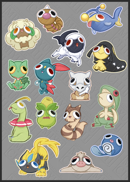 Showing my Derp pokemon sheet 3 I did on yesterday stream and today stream!!! 

Which one is your favorite??? c: