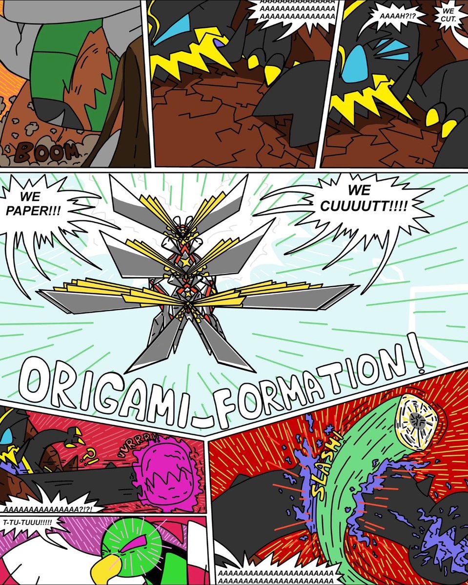 Paulbagnot's tweet photo. FINAL PART OF THE SECOND OVA, #Thegreatdevourer(1/5) good read ^^
#Pokemon #PokemonLegendsZA #pokemonfanart #Pokemon30thAnniversary #pokemonau #pokemonfanfic #lunala #zeraora #kartana #Guzzlord #Ultrabeasts #pokemonusum #pokemonart #kartana #shiftry #sceptile #torterra https://t.co/qjX74Kxors