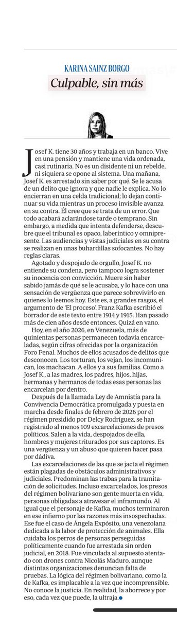 ebarretoguedez's tweet photo. Diario ABC, de España. En relación a Ángela Expósito, investigadora jubilada del Laboratorio BIOEVO-USB. Presa Política en #INOF condenada a 24 años por un delito que no cometió @carlosramirezl3 https://t.co/V168yZnHUp