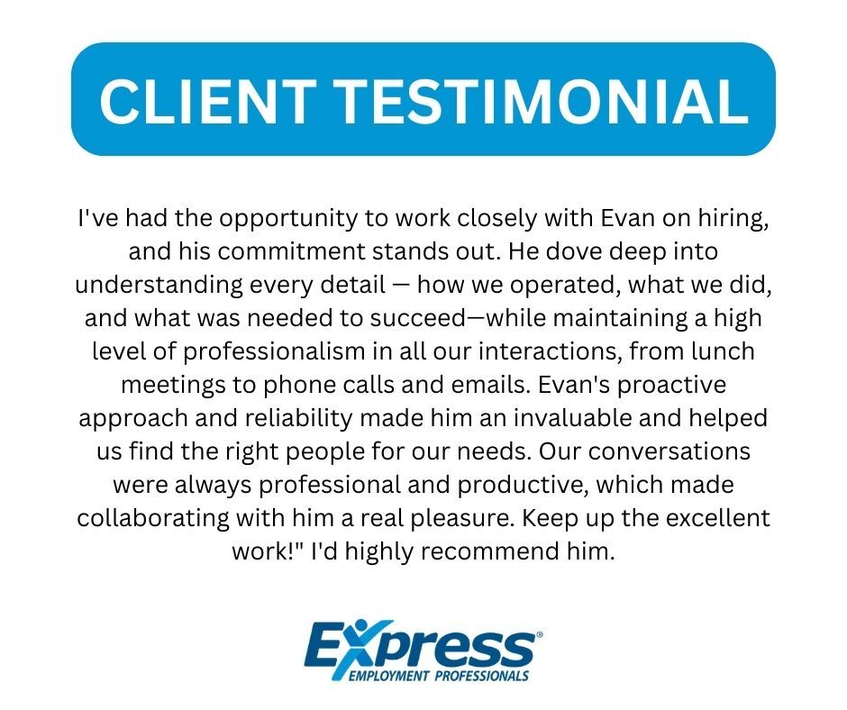 The right people make all the difference!

We’re proud to partner with companies that value quality hires, fast placements, and long-term success. Client relationships are at the heart of everything we do — thank you for trusting us to support your team’s growth!