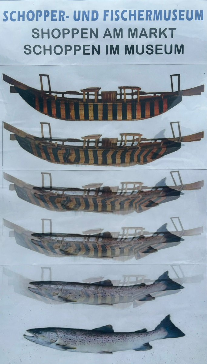 MuseumAschach's tweet photo. ￼
Visualisierung der Verbindung unseres Doppelmuseum 
 Die Bildfolge verdeutlicht anschaulich die enge Verbindung zwischen dem historischen Holzschiffbau, der Schopperei und der Fischerei - beides zentrale Themen unseres Museums. https://t.co/TltEpBssyo