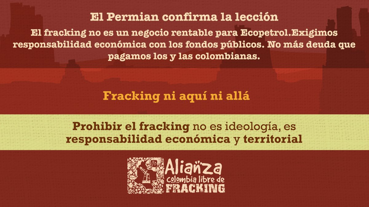 Alianza Colombia Libre De Fracking #SinYNC tweet media