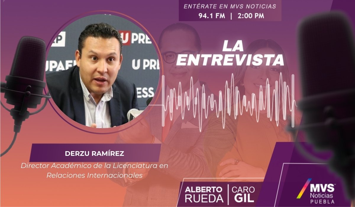 MVS_Puebla's tweet photo. ¡Tenemos entrevista en MVS noticias! 📰 Hoy nos acompaña @DerzuDaniel quien nos hablará sobre el panorama internacional, en torno al conflicto bélico entre Estados Unidos e Irán, en Medio Oriente. Sigue la conversación por el 94.1 de FM con @AlbertoRuedaE y @cali_gil. https://t.co/xRUdb3BPEy