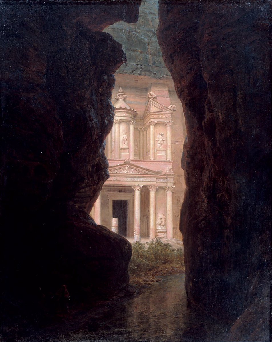 SeekAfterBeauty's tweet photo. El Khasne, Petra (1874), by Frederic Edwin Church https://t.co/c1No248Qjg