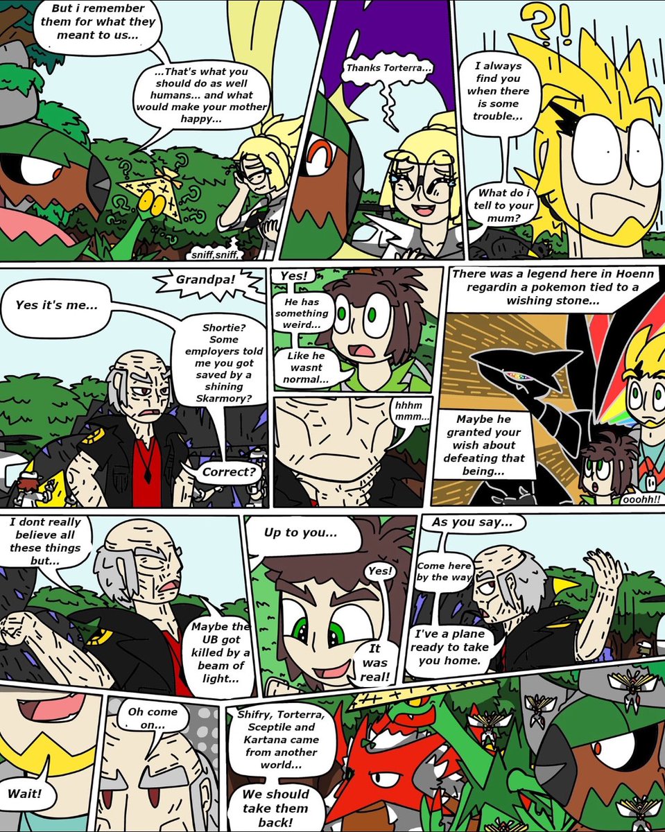 Paulbagnot's tweet photo. FINAL PART OF THE SECOND OVA, #Thegreatdevourer(4/5) good read ^^
#Pokemon #PokemonLegendsZA #pokemonfanart #Pokemon30thAnniversary #pokemonau #pokemonfanfic #lunala #zeraora #kartana #Guzzlord #Ultrabeasts #pokemonusum #pokemonart #kartana #shiftry #sceptile #torterra https://t.co/qV14msWudt