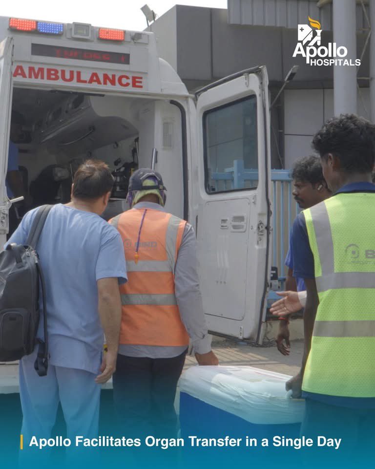 Apollo_Chennai's tweet photo. Every second mattered. Every effort had purpose. 

A remarkable day that showcased the impact of coordinated care, seamless green corridors, and the power of life-saving organ transplants at Apollo Hospitals Chennai.

#ApolloHospitals #OrganDonation #GiftOfLife #GreenCorridor https://t.co/vAmHHTQ2Cm