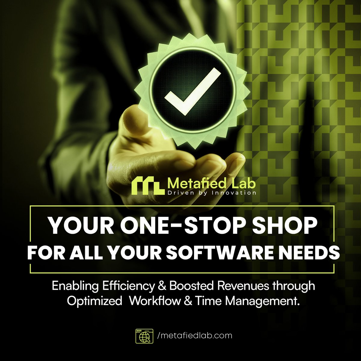 MetafiedLab's tweet photo. Boost Your Business with Metafied Lab! 

Your one-stop shop for custom software solutions. Save time, optimize workflow, and increase revenue with smart, efficient tools tailored for your business.

Explore more: /metafiedlab.com

#SoftwareSolutions #BusinessNews #Metafiedlab https://t.co/mg4he8vEo2